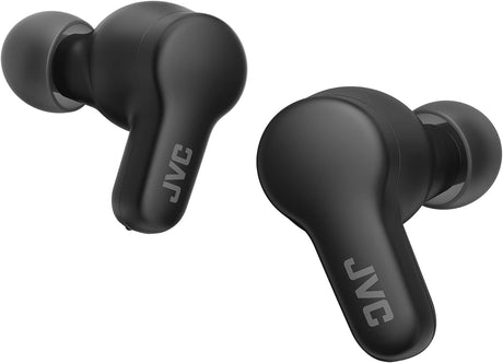 JVC HA-A7T2 Gumy Wireless Bluetooth Earphones with Charging Case - Black - Kazoop 