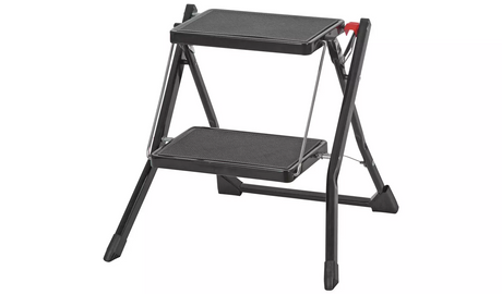 Abru 2 Step Compact Stepstool 2.20m Reach Height - Black - Kazoop 