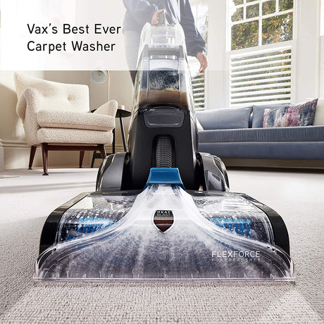 Vax Platinum Smartwash Upright Bagless Carpet Cleaner - Charcoal/Blue - Kazoop 