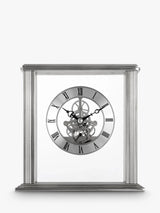 Acctim Vermont Roman Numeral Analogue Quartz Skeleton Clock - 15cm - Silver - Kazoop 
