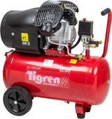Tigren 04387 V50DD 50L 3HP Direct Drive Air Compressor 8-bar 230V - Red