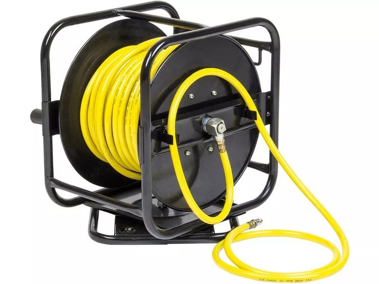 SIP 07979 360° Rotary Base Swivel Air Hose Reel 30m - Black/Yellow
