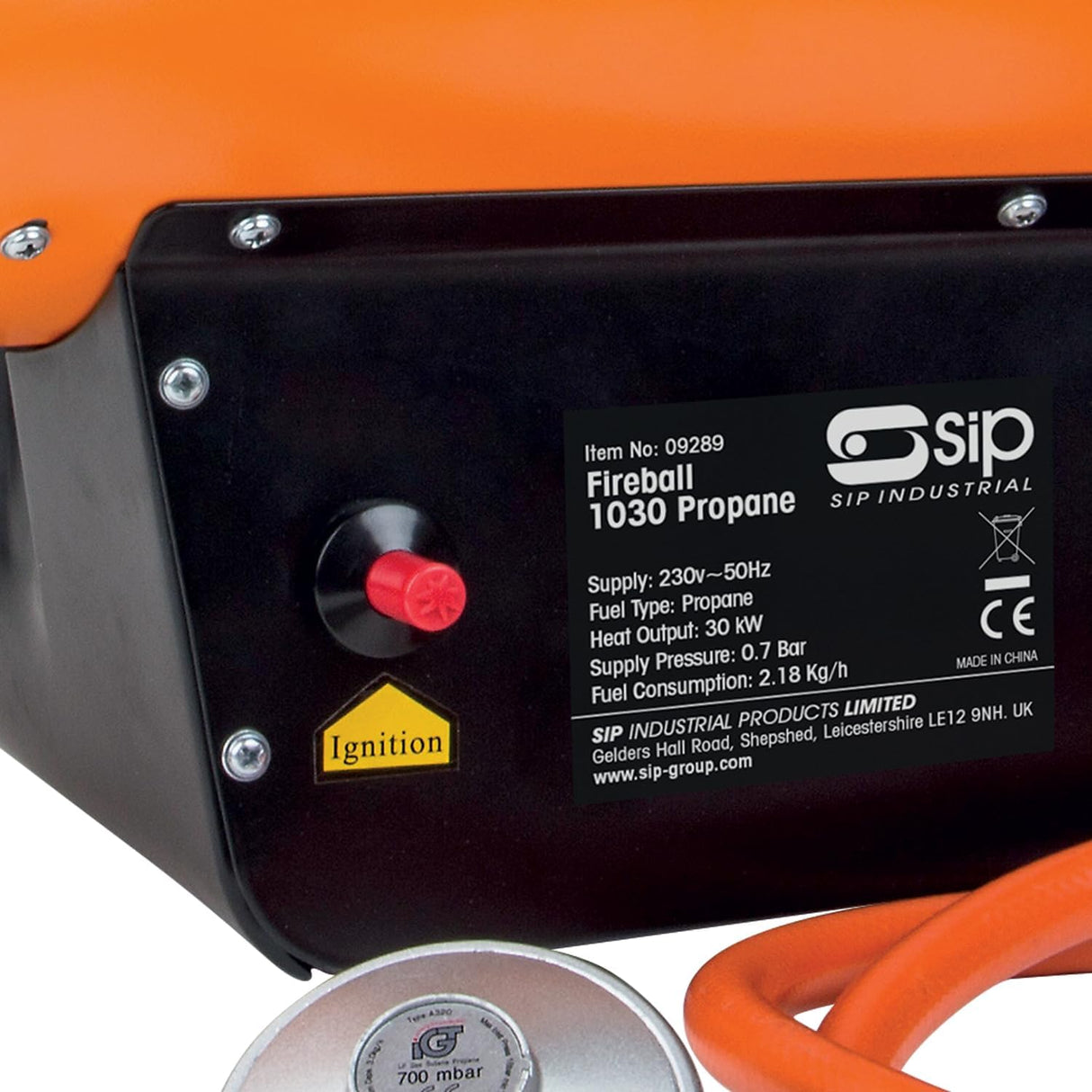 SIP Fireball 1030 Lightweight Portable Garage Workshop Propane Space Heater
