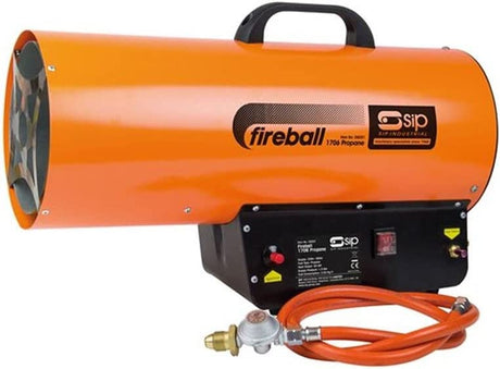 SIP Fireball 1706 230V Trade Propane Gas Space Heater 170,364BTU - Orange - Kazoop 