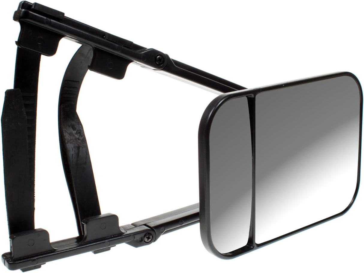 Maypole Large Dual Glass Universal Clip-On Caravan Towing Mirror - Black
