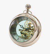 Libra Interiors Large Roman Numeral Orb Paperweight Clock - Nickel/Brass