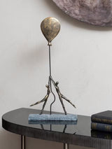 Libra Interiors Couple with Balloon Decorative Sculpture - Antique Bronze