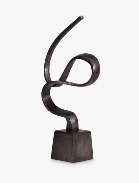 Libra Interiors Abstract Metal Wellness Sculpture H51cm - Metallic Bronze