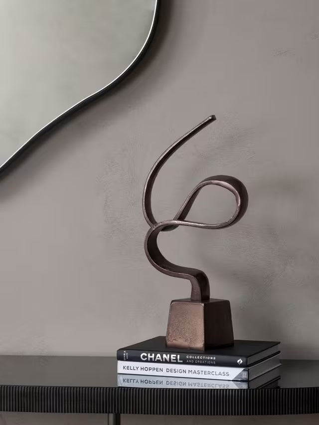 Libra Interiors Abstract Metal Wellness Sculpture H51cm - Metallic Bronze