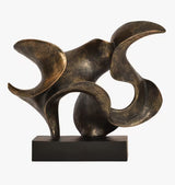 Libra Interiors Romulus Modern Abstract Sculpture H39.5cm - Antique Bronze