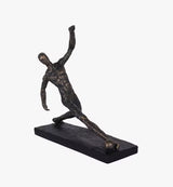 Libra Interiors Football Player Resin Sculpture 13.2 x 34cm - Black/Bronze