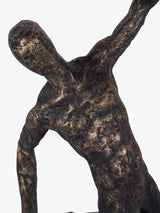 Libra Interiors Football Player Resin Sculpture 13.2 x 34cm - Black/Bronze