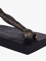 Libra Interiors Football Player Resin Sculpture 13.2 x 34cm - Black/Bronze