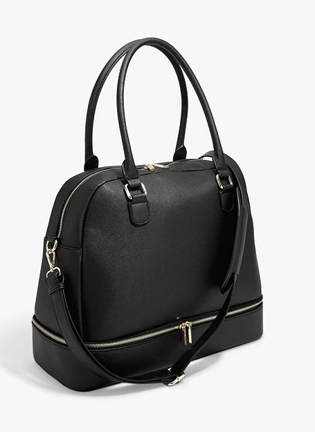 Stackers Plain Organisation Laptop Women's Faux Leather Handbag - Black