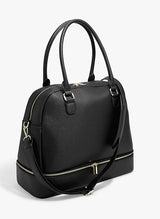 Stackers Plain Organisation Laptop Women's Faux Leather Handbag - Black