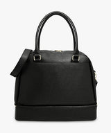 Stackers Plain Organisation Laptop Women's Faux Leather Handbag - Black - Kazoop 