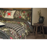 Morris & Co. Seaweed Floral Black/Multi Cotton Duvet Cover Set - King Size