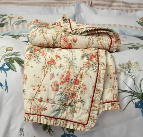 Sanderson x Giles Deacon Lakeland Paradis Cotton Throw 200 x 150cm - Multi - Kazoop 