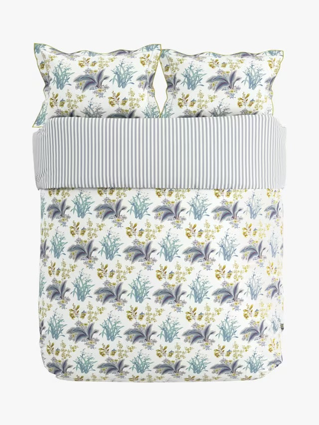 Sanderson Enys Garden Floral Indigo & Primrose Duvet Cover Set - Double