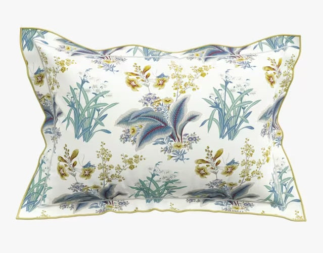 Sanderson Enys Garden Floral Indigo & Primrose Duvet Cover Set - Double