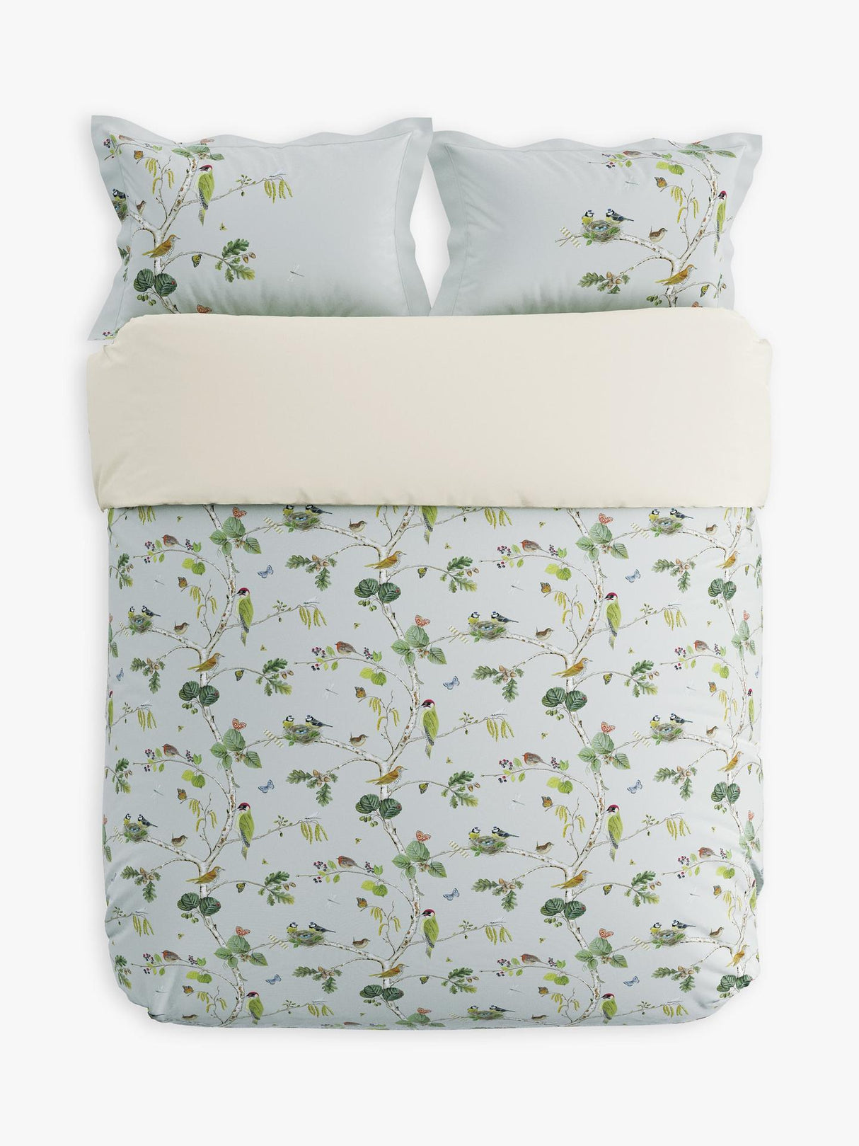Sanderson Wood 200 Thread count Floral Cotton Double Duvet Cover Set Multi - Kazoop 