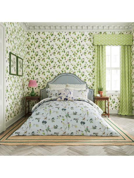 Sanderson Wood 200 Thread count Floral Cotton Double Duvet Cover Set Multi - Kazoop 