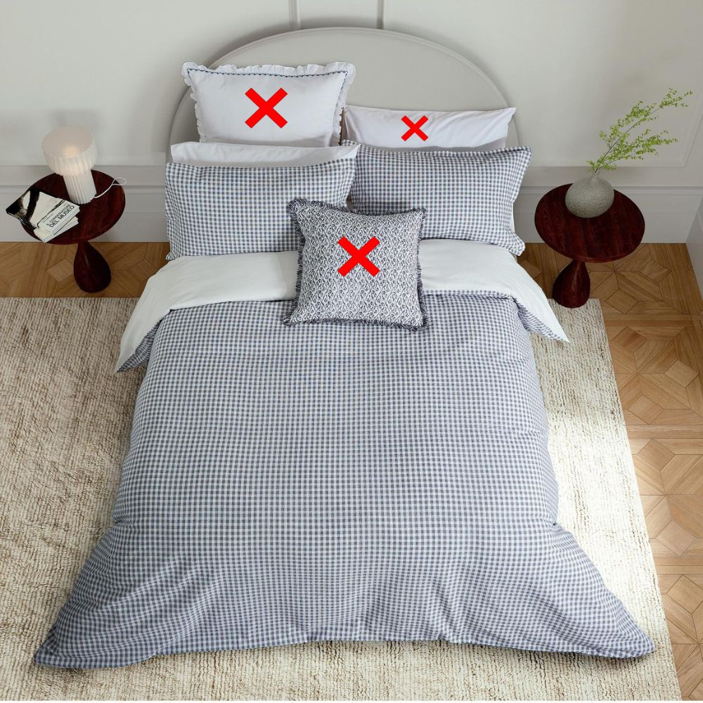 Bedeck of Belfast Mallory Double Duvet Cover Set H200 x W200 x D1cm - Navy