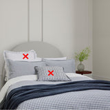 Bedeck of Belfast Mallory Double Duvet Cover Set H200 x W200 x D1cm - Navy