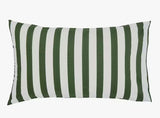 Burleigh x Bedeck Hibiscus Green Stripe Cotton Duvet Cover Set - Super King