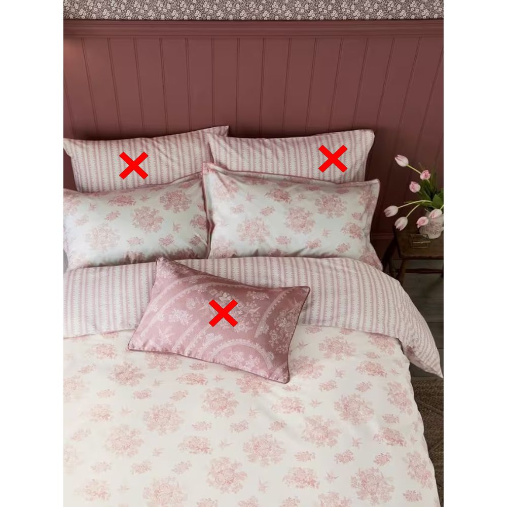Burleigh x Bedeck Asiatic Cotton Bedding Super King Duvet Cover - Mid Pink