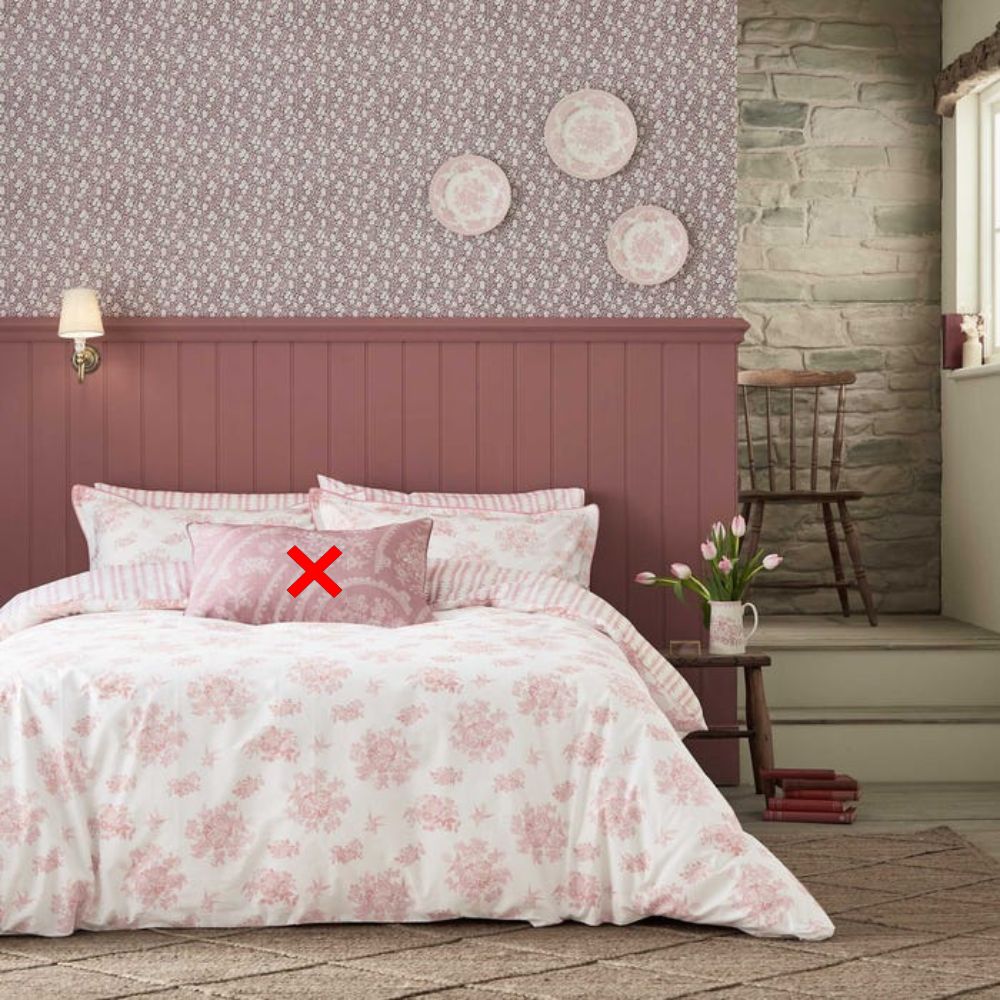 Burleigh x Bedeck Asiatic Cotton Bedding Super King Duvet Cover - Mid Pink