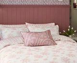 Burleigh x Bedeck Asiatic Cotton Bedding Super King Duvet Cover - Mid Pink