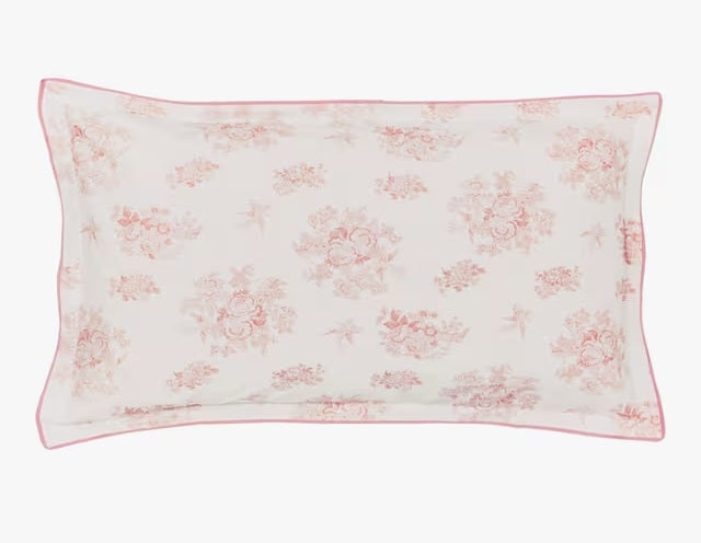 Burleigh x Bedeck Asiatic Cotton Bedding Super King Duvet Cover - Mid Pink