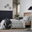 Burleigh x Bedeck Regal Peacock Cotton Percale Grey Duvet Cover Set - King - Kazoop 