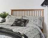 Burleigh x Bedeck Regal Peacock Cotton Percale Grey Duvet Cover Set - King - Kazoop 