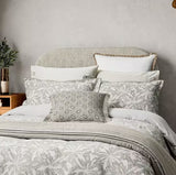 Bedeck of Belfast Cora Cotton Sateen King Size Duvet Cover Set - Light Grey - Kazoop 
