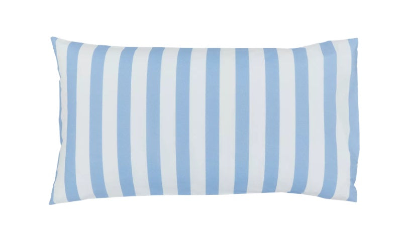 Burleigh x Bedeck Arden Floral Stripe Cotton King Duvet Cover Set - Blue - Kazoop 