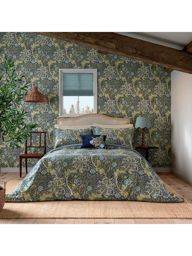Morris & Co. Seaweed 220 TC 100% BCI Cotton Duvet Cover Set King - Multi