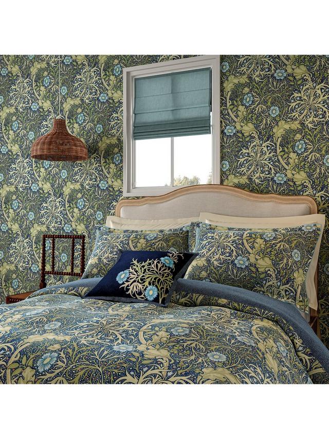 Morris & Co. Seaweed 220 TC 100% BCI Cotton Duvet Cover Set King - Multi
