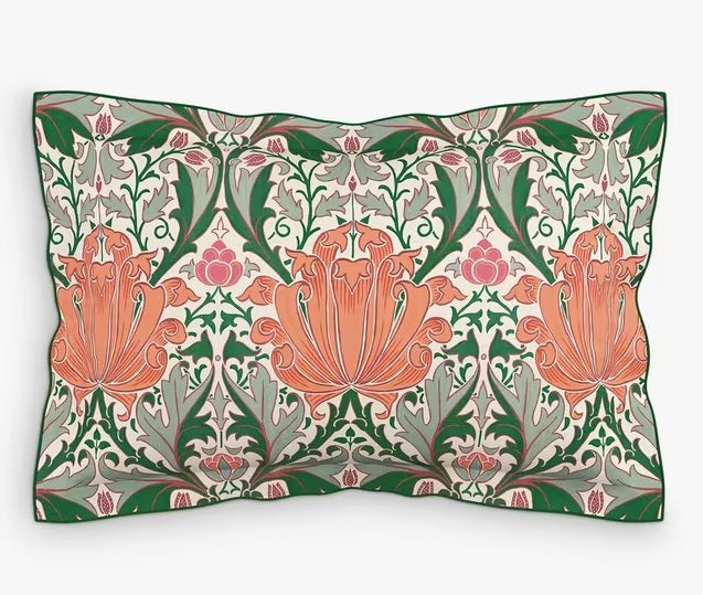 Morris & Co. Helena Multicoloured 220TC Cotton Duvet Cover Set - Super King