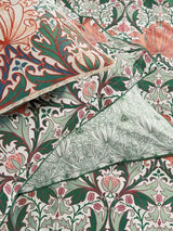 Morris & Co. Helena Multicoloured 220TC Cotton Duvet Cover Set - Super King