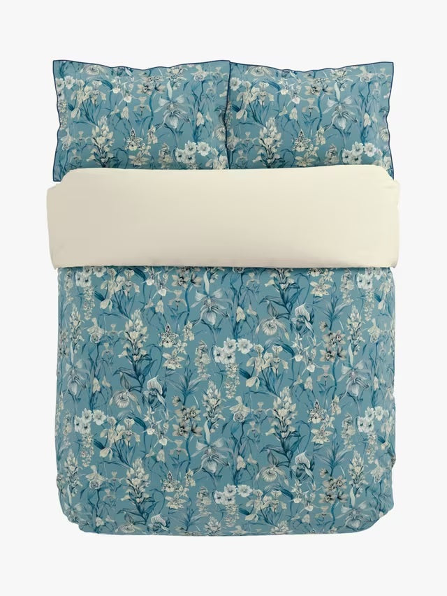 Harlequin Kalina Blue/Multi Floral Cotton Sateen Duvet Cover Set - King Size