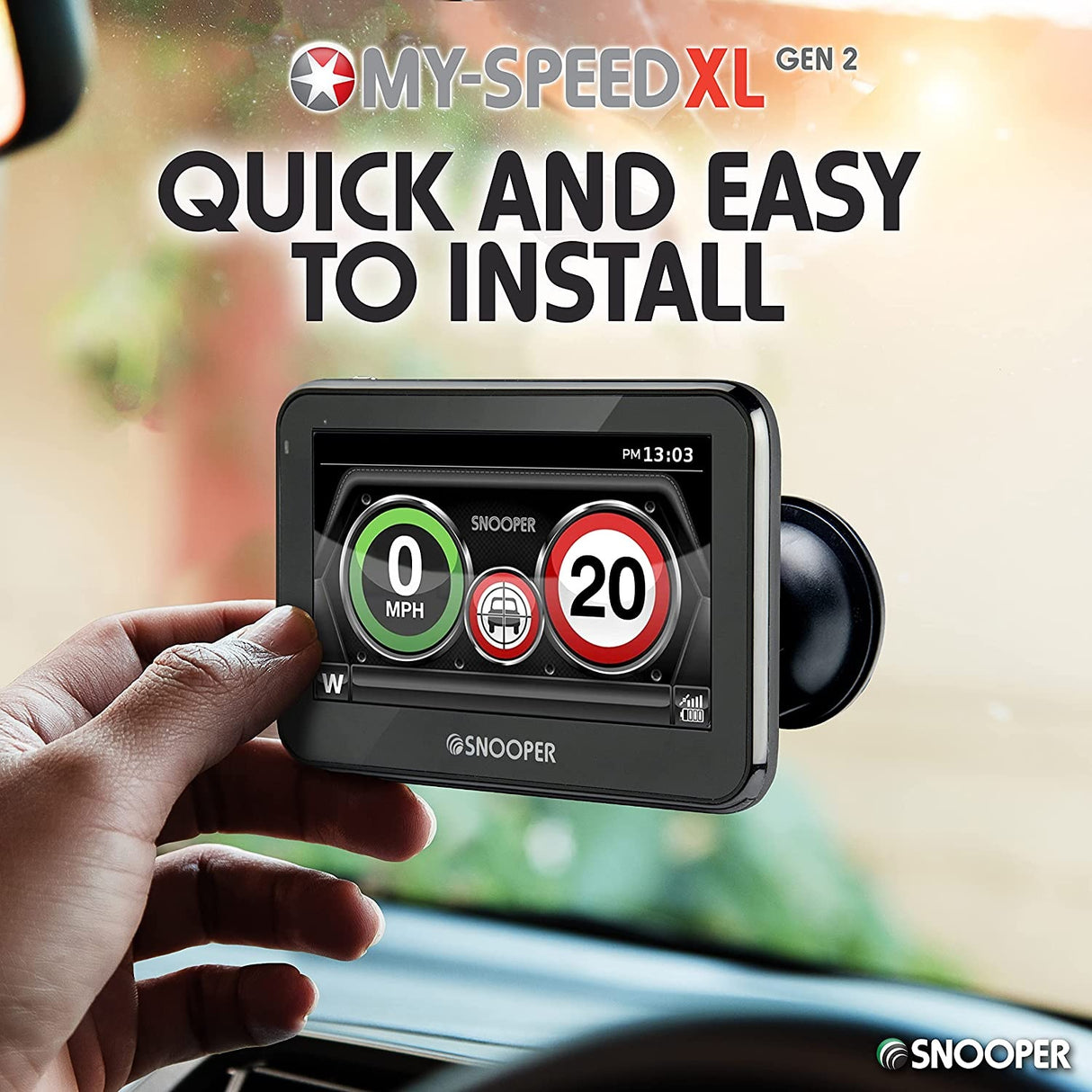 Snooper My-Speed XL G2 5'' LCD Vehicle Speed Camera Detector - Black - Kazoop 