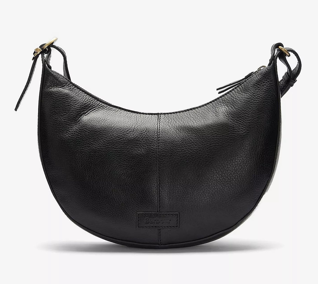 Barbour Women's Laire Leather Half-Moon Zip Shoulder Cross Body Bag - Black