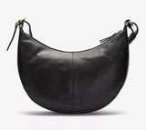 Barbour Women's Laire Leather Half-Moon Zip Shoulder Cross Body Bag - Black