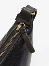 Barbour Women's Laire Leather Half-Moon Zip Shoulder Cross Body Bag - Black