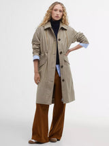 Barbour Fearne Knee Length Waterproof Jacket - Trench/Sky Tartan - UK 12