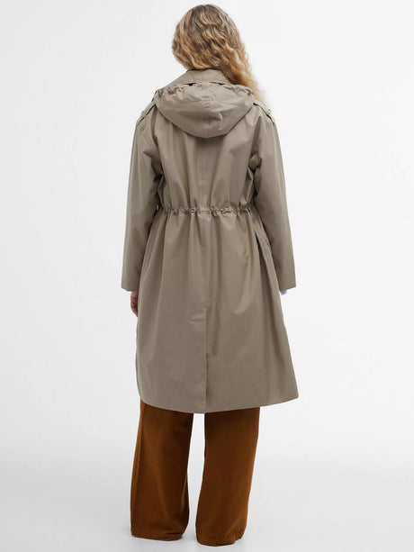Barbour Fearne Knee Length Waterproof Jacket - Trench/Sky Tartan - UK 12