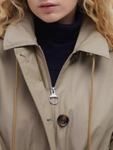 Barbour Fearne Knee Length Waterproof Jacket - Trench/Sky Tartan - UK 12