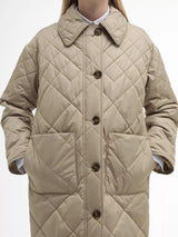 Barbour Women's Cassandra Classic Quilted Jacket - Trench/Sky Tartan - UK 8